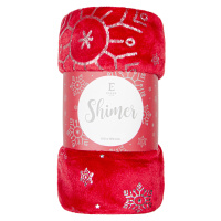 Vánoční deka z mikrovlákna SHIMMER červená 130x170 cm