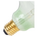 E27 stmívatelná LED spirálová žárovka G125 zelená 4W 180 lm 1800K