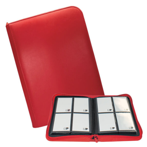 Album na karty Vivid 4-Pocket Zippered PRO-Binder - Red Ultrapro
