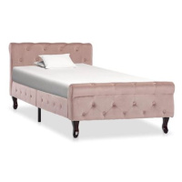 Rám postele růžový samet 90x200 cm