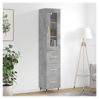 vidaXL Skříň highboard betonově šedá 34,5x34x180 cm kompozitní dřevo