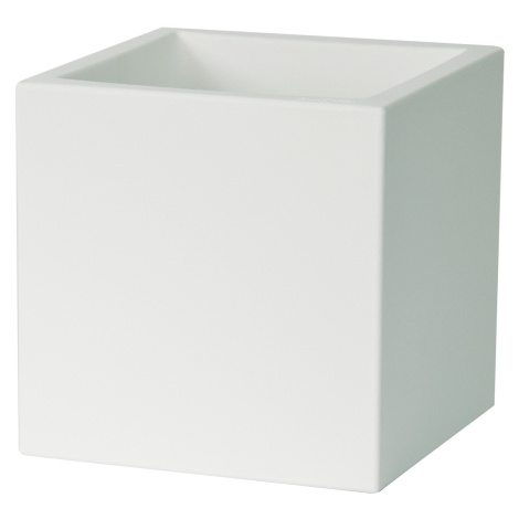 Plust - Designový květináč MINI KUBE,  20 x 20 cm - bílý