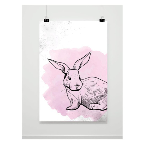 Dekorační plakát do pokoje s obrázkem zajíčka