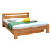 Masivní postel Maribo 2, 160x200, vč. roštu, bez matrace, ořech