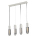 ACA Lighting závěsné svítidlo 4XE27 bílý kov 65X8XH120CM LAB HM174P65WH