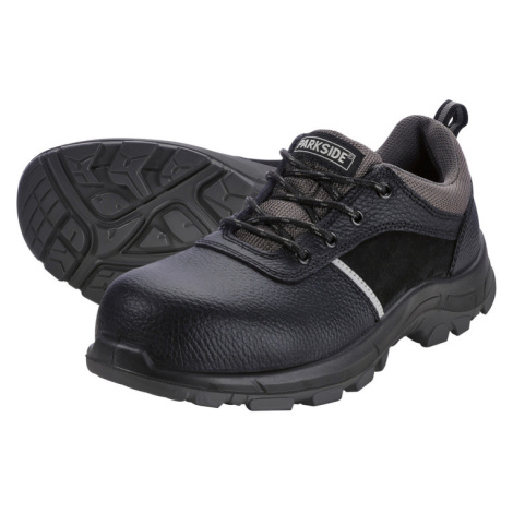 PARKSIDE® Pánská kožená bezpečnostní obuv S3 (45, černá/šedá)