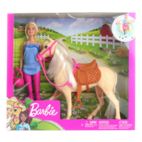 LAMPS Barbie Panenka s koněm FXH13