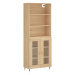 vidaXL Skříň highboard dub sonoma 69,5 x 34 x 180 cm kompozitní dřevo