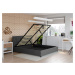 X-SMAZAT Čalouněná postel MODENO 160x200 cm, Tmavě šedá