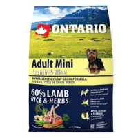 Ontario Adult Mini Lamb & Rice 2,25 kg