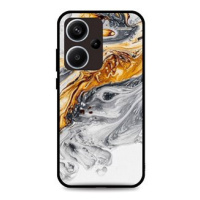 TopQ Kryt LUXURY Xiaomi Redmi Note 13 Pro+ 5G pevný Marble šedo-zlatý 122718