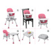 mamido  Dětská jídelní židlička 6v1 růžová