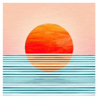 Ilustrace Minimalist Sunset III, Kristian Gallagher, 40 × 40 cm