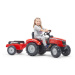 FALK Šlapací traktor 4010AB Massey Ferguson S8740 - červený