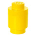 Lego® úložný box kulatý žlutý