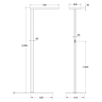 BRUMBERG BRUMBERG Devan LED stojací lampa up/down dim 840