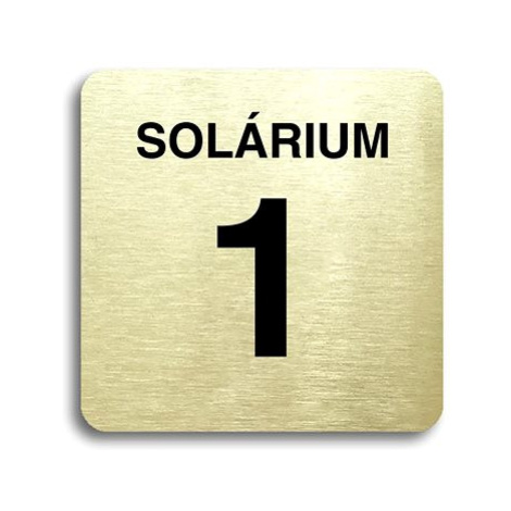 Accept Piktogram "solárium 1" (80 × 80 mm) (zlatá tabulka - černý tisk bez rámečku)