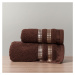 Bavlněný froté ručník s bordurou LUXURY 50x90 cm, hnědá, 500 gr Mybesthome
