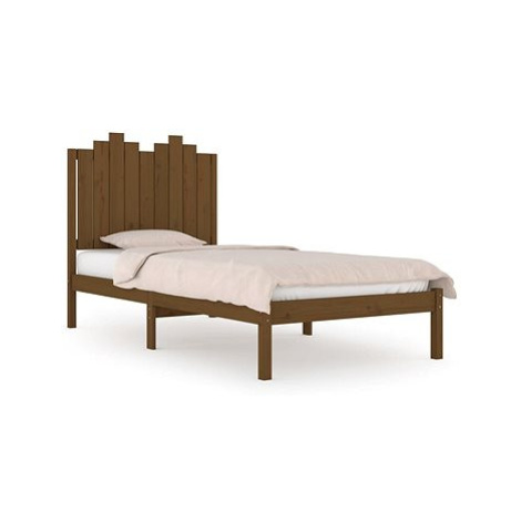 Rám postele medově hnědý masivní borovice 100 × 200 cm, 3103771 SHUMEE