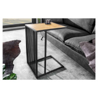 LuxD Designový odkládací stolek Haines 43 cm vzor divoký dub