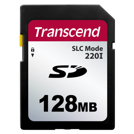 Transcend 128MB SD220I MLC průmyslová paměťová karta (SLC mode), 22MB/s R,20MB/s W, černá