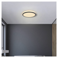 Globo LED stropní světlo Sapana, černá, kulaté, stmívací