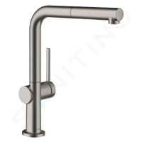 Hansgrohe 72809340 - Dřezová baterie Talis s výsuvnou koncovkou, sBox, kartáčovaný černý chrom