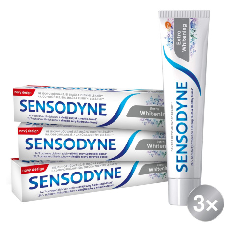 SENSODYNE Extra Whitening Zubní pasta 3 x 75 ml