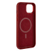 Kožený zadní kryt FIXED MagLeather s podporou Magsafe pro Apple iPhone 15, červená