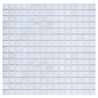Skleněná mozaika Premium Mosaic bílá 33x33 cm lesk MOS20WHHM