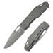 KUBEY Verijero Darkwashed Sanvik 14C28N Čepel Darkblast Ti Linerlock KU340E