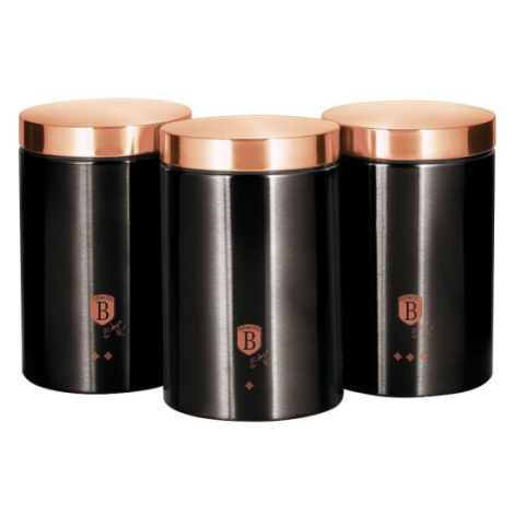 BERLINGERHAUS Dóza na potraviny sada 3 ks Black Rose Collection BH-1734 Berlinger Haus