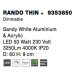 NOVA LUCE stropní svítidlo RANDO THIN bílý hliník a akryl LED 50W 230V 4000K IP20 stmívatelné 93