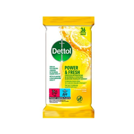 DETTOL Antibakteriální ubrousky na povrchy Citron 36 ks