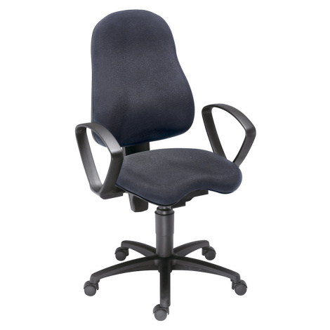 Topstar Otočná židle pro operátory BALANCE 400, s Body Balance Tec®, včetně područek, potah čern