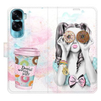 iSaprio Flip pouzdro Donut Worry Girl pro Honor 90 Lite 5G