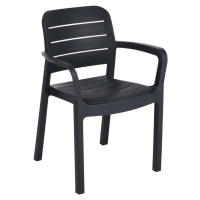 Tmavě šedá plastová zahradní židle Tisara – Keter