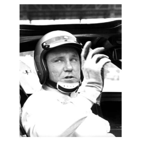 Fotografie Paul Hawkins in a ford GT40, 1965, 30 × 40 cm