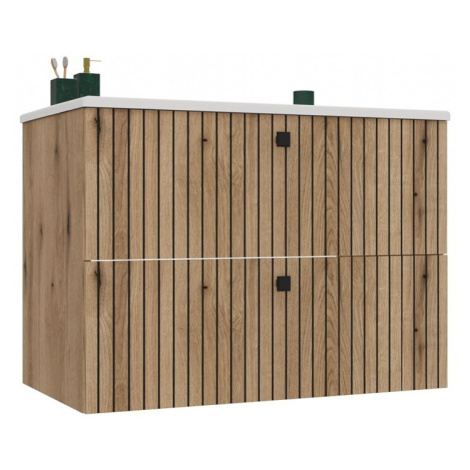TP Living Závěsná skříňka s umyvadlem TIGO 2S 80 cm dub evoke