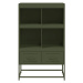 vidaXL Skříň highboard olivově zelená 68 x 39 x 111,5 cm ocel