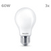 Philips Philips LED žárovka E27 7W 806lm 2700K matná 3ks