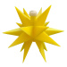 Deco Trend LED hvězda vnitřní použití 18cípá, Ø 12 cm žlutá