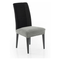 Potah elastický na sedák židle, MARTIN, světle šedý, komplet 2 ks