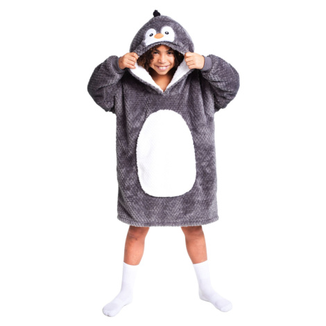 Cozy Noxxiez mikinová deka pro děti 7-12 let - Tučňák