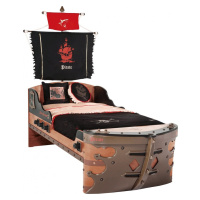 Dětská postel jack 90x190cm ve tvaru lodi - dub lancelot