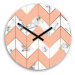 ModernClock Nástěnné hodiny Mramor bílo-růžové