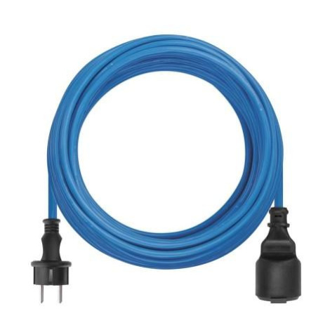 Počasí odolný prodlužovací kabel 10 m / 1 zásuvka / modrý / PVC / 230 V / 1,5 mm2 EMOS