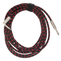 Amumu Woven Instrument Cable Red Angled 5 m