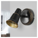 Lindby Arielle - nástěnná lampa v černé, starobylý vzhled