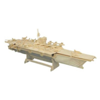 Dřevěné 3D puzzle lodě dřevěná skládačka Letadlová loď P048
